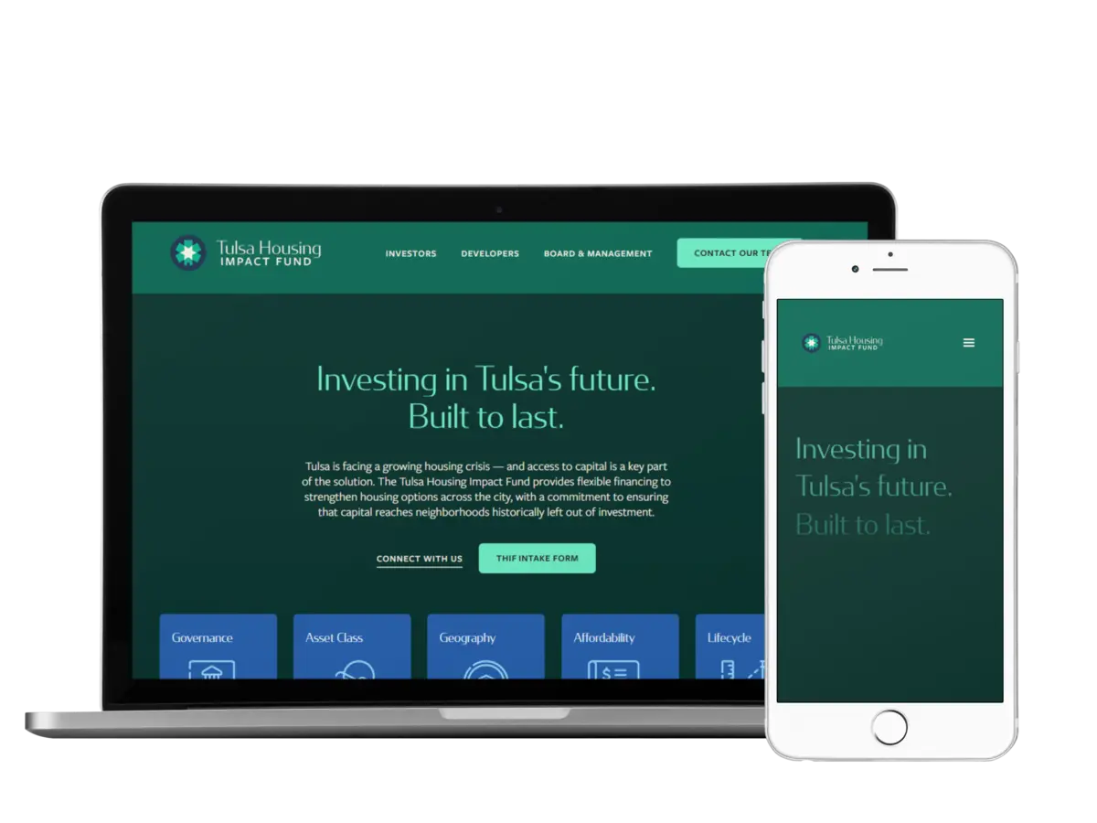 Tulsa Housing Investment Fund website displayed on a computer